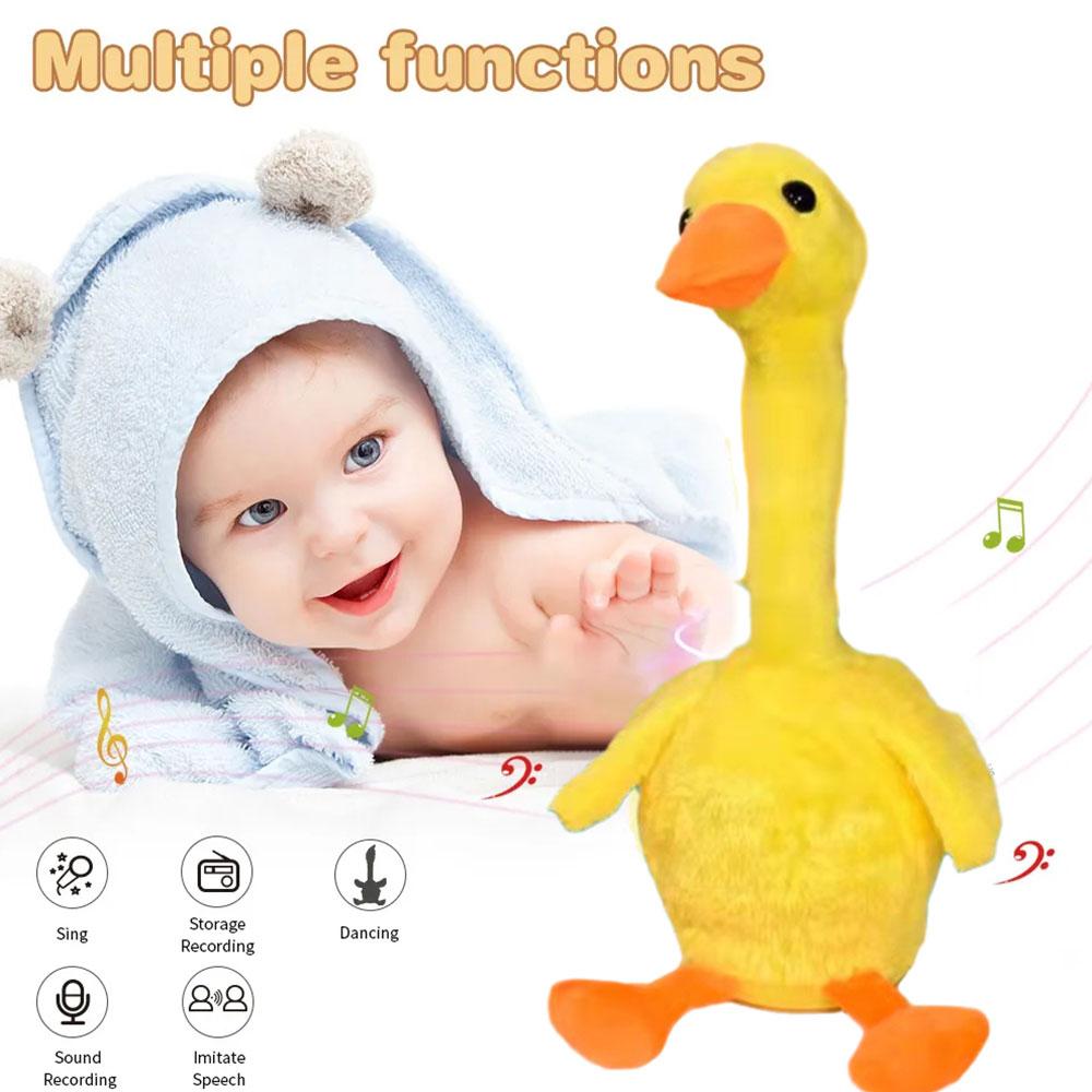 Dancing Duck Electron Plush Toy Soft Plush Doll Babies Duck Sing And Dance Voice Interactiv