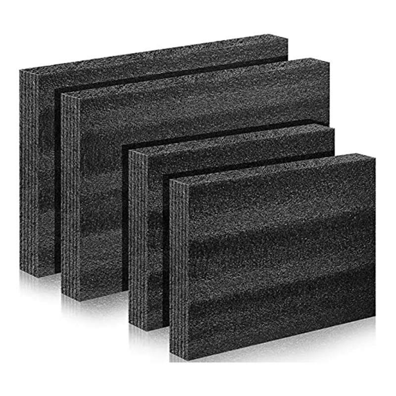 4 pcs customizable polyethylene black foam packing foam inserts black