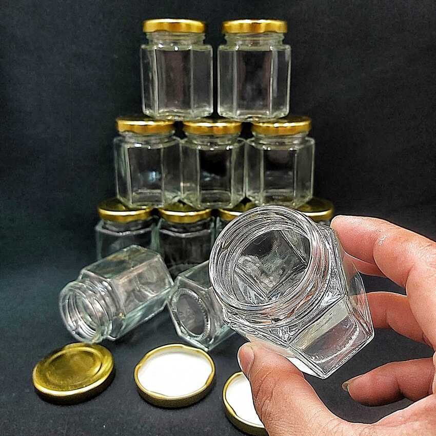 Hexagon pot 80ml – combo 10 pots/jars