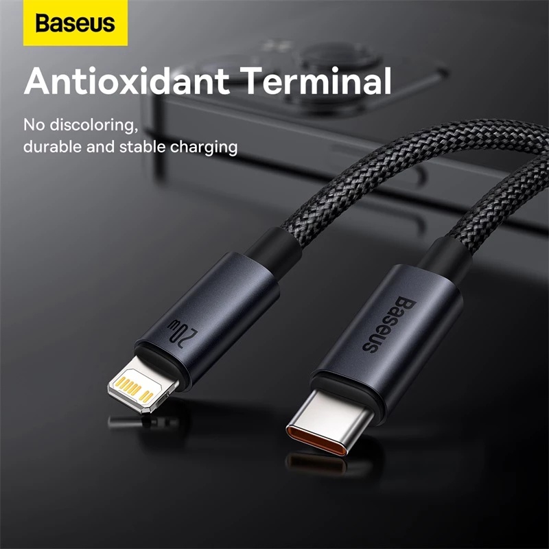 [TYPE C => IPHONE] - Dây Cáp Sạc Nhanh Baseus PD 20W Dành Cho iPhone 13 12 11 Pro Max (chiều dài dây 1M)
