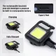 Mini Magnetic COB Keychain Light Lumens Bright USB Rechargeable Flashlight 3 Light Modes Portable Folding Bracket Work Lamp. 