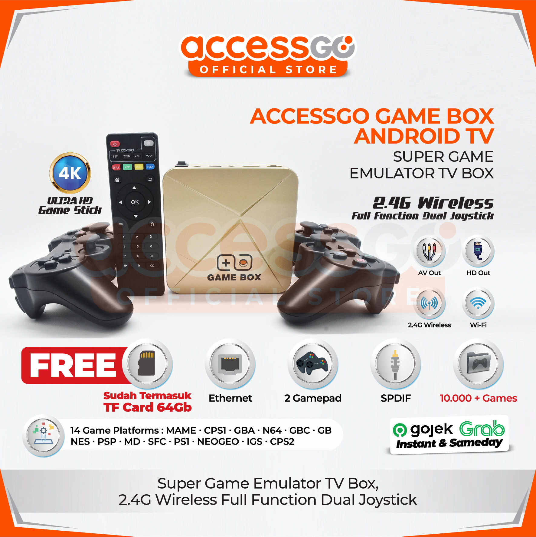 Game box Android HD 4K Super Console Video Gamebox 50+ Emulator