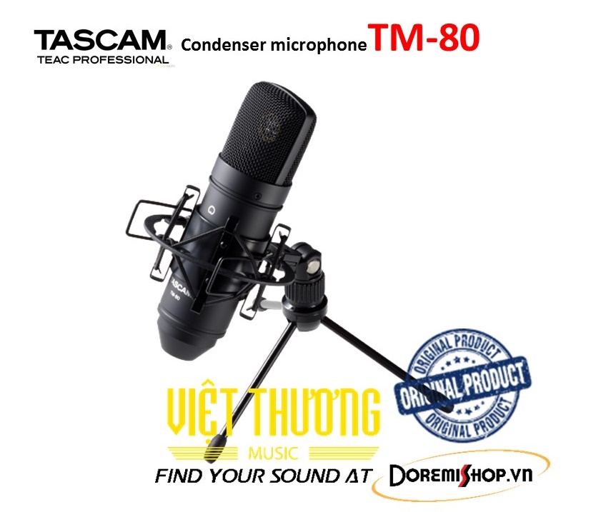 Microphone thu âm condenser chính hãng TASCAM TM-80