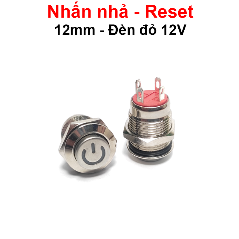 Nút nhấn chống nước đầu cao lỗ khoét 12mm/16mm/19mm/22mm