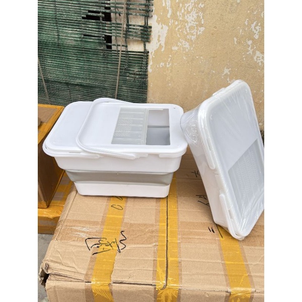 Thùng Đựng Cá Gấp Gọn Có Nắp Đậy Tiện Ích