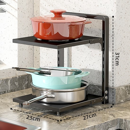 Pot and Pan Organizer Rack 2/3/4 Tiers Saucepan Pot Organiser Rack