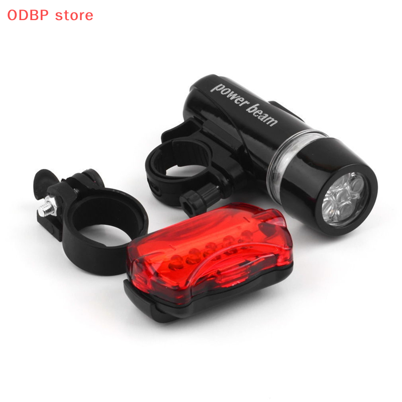 ODBP Đèn LED xe đạp xe đạp phía trước đầu ánh sáng + phía sau an toàn không thấm nước đèn pin
