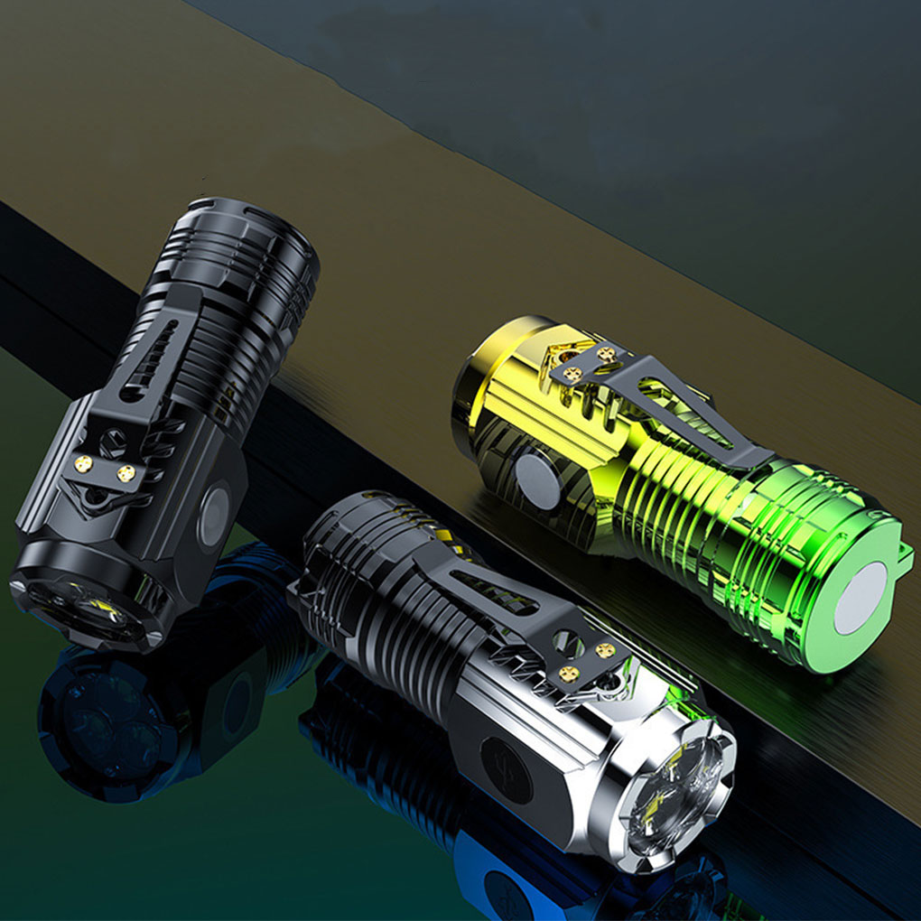 Super Bright Three-eye Mini Flashlight For Nighttime Safety Wide Applications Type 1