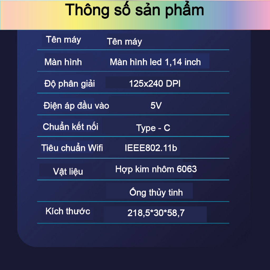 Đồng hồ led để bàn IPS Colorful LED Tube APP ( Phiên bản 2023 )