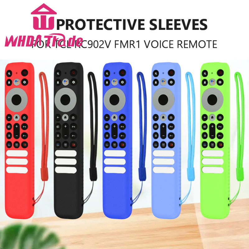 Remote Protective Case Cover Silicone Protective Controller Sleeve Skin With Lanyard  Compatible For TCL RC902V FMR1 RC