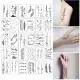 【iLoveyouso Store】30pcs/Set Chinese English Letters Words Tattoos Set Tattoo Black Arm Sleeve Tattoo Sticker Men Women. 