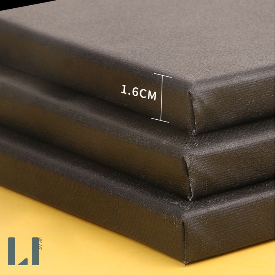 Black Canvas Wooden Frame, Black Canvas Lim Art