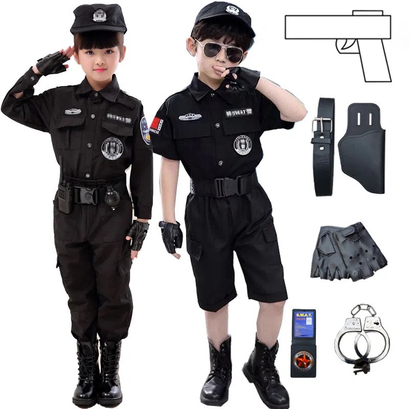 Bộ Đồ Hóa Trang Cảnh Sát Đặc Biệt Cho Bé