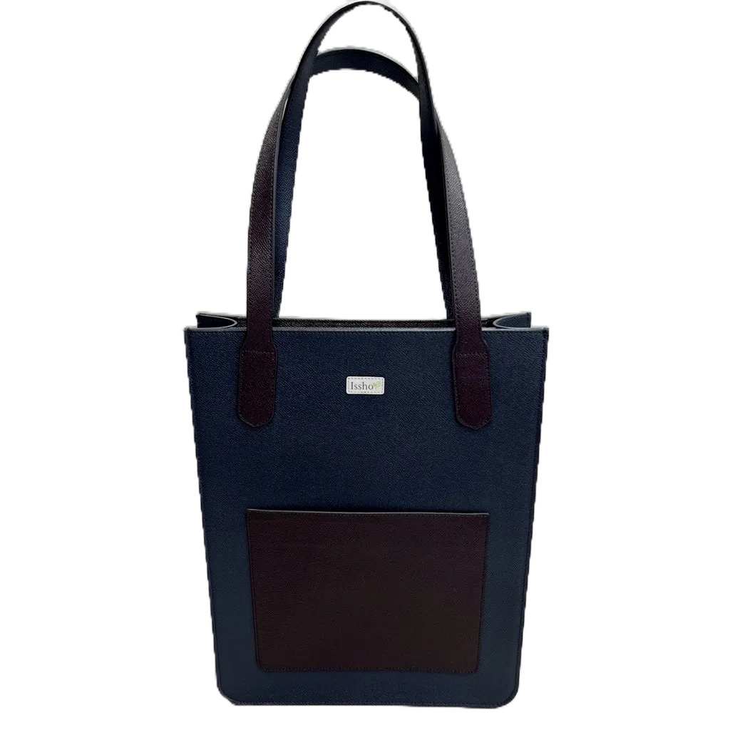 Túi tote xách Laptop Da thật phối 2 màu