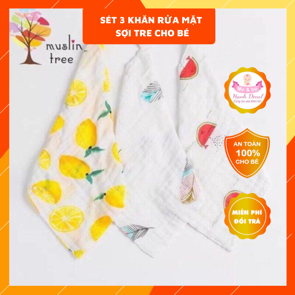 Sét 3 khăn sợi tre cho bé