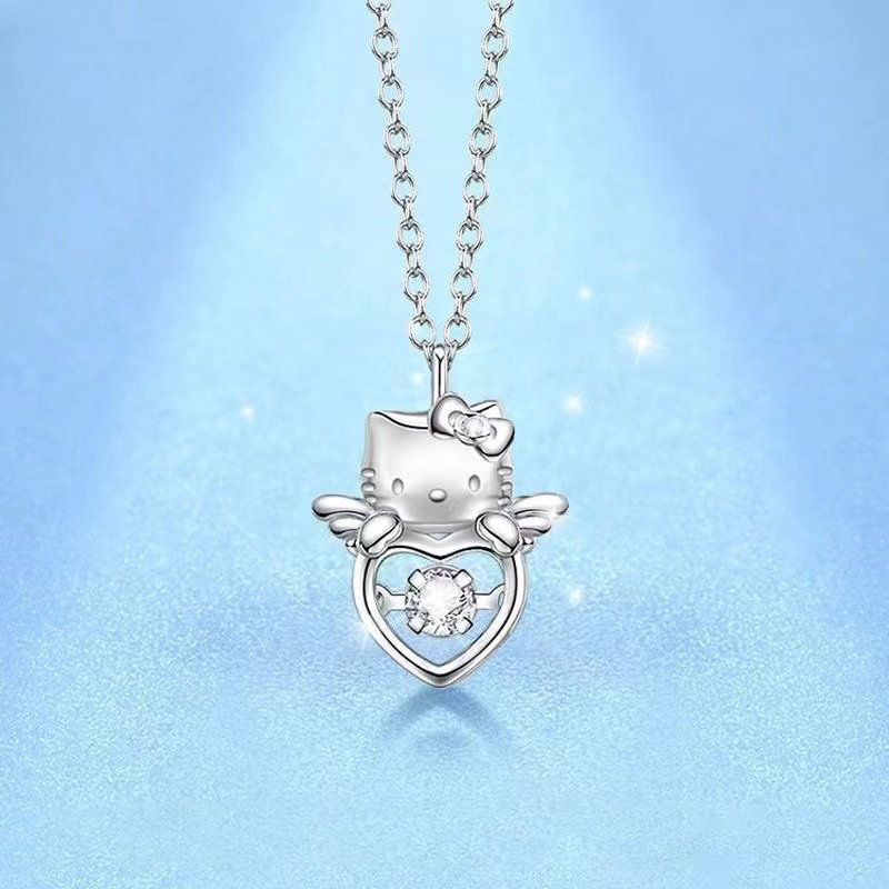 Victoria Casal Hello Kitty Pendant, Platinum Diamond