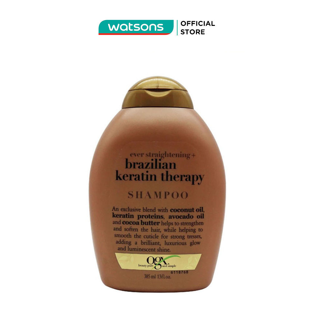 Dầu Gội OGX Ever Straightening + Brazilian Keratin Therapy Thẳng Mượt 385ml
