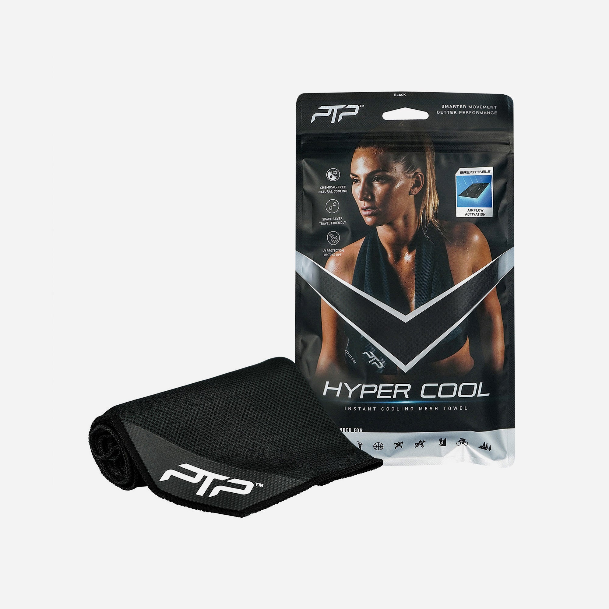 PTP Hyper Cool Towel Black HC BLACK