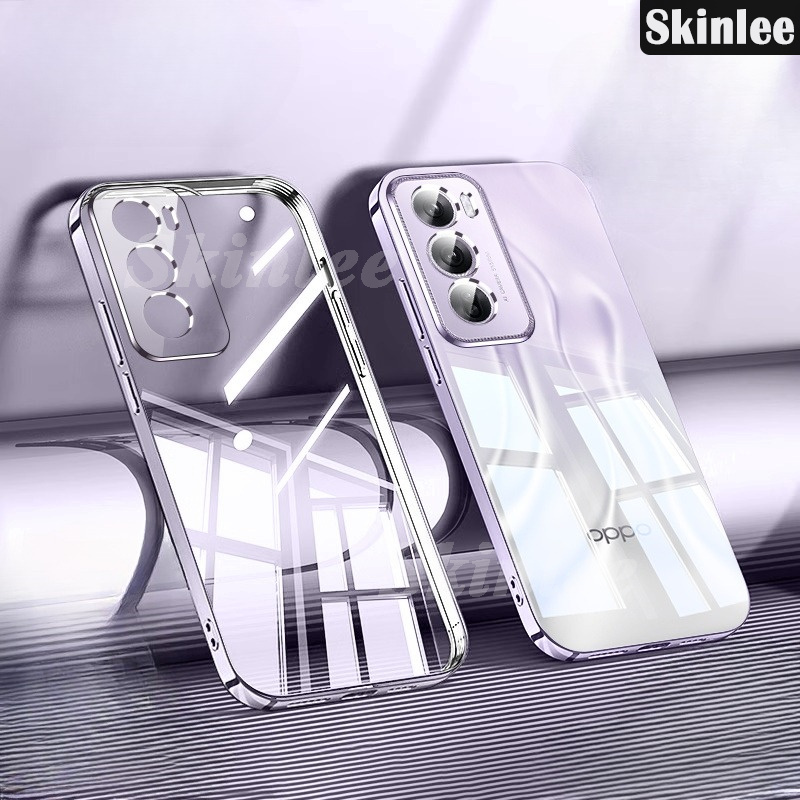 Phone case For OPPO Reno 12 Back cover Transparent Clear Plating Electroplate Shining Clear Soft Cover For OPPO Reno12 Pro Cover cases