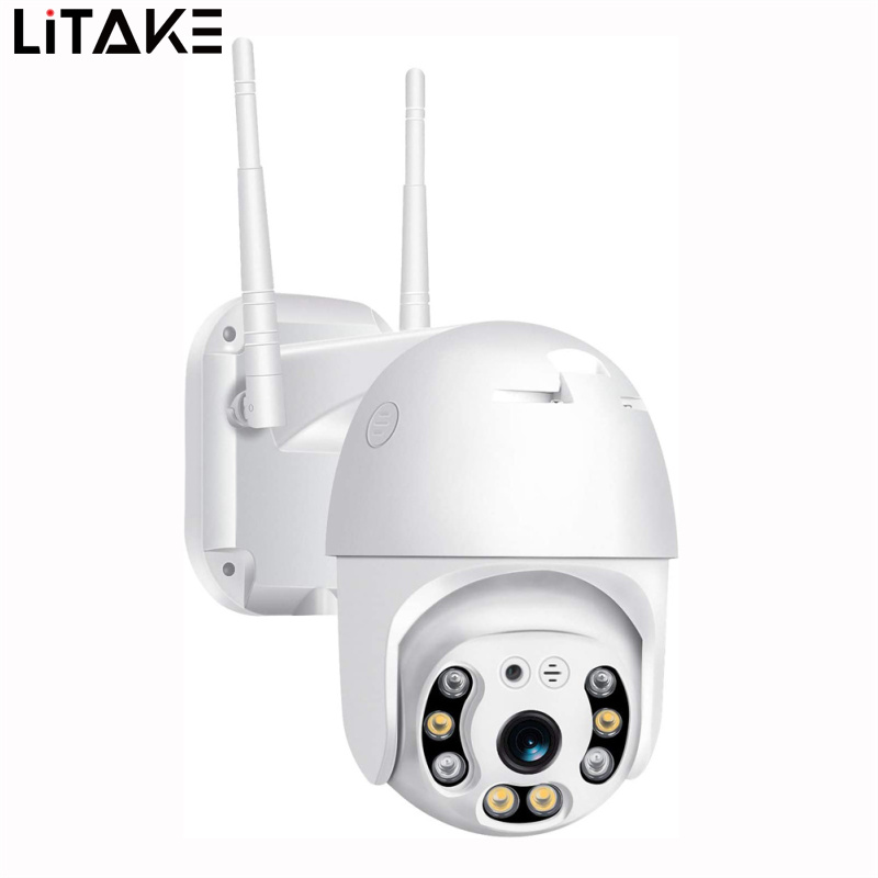 1 Set Panoramic Security Camera 1080p Wifi Ip Camcorder Two-way Audio Clear Night Vision Onvif (with Power Supply)