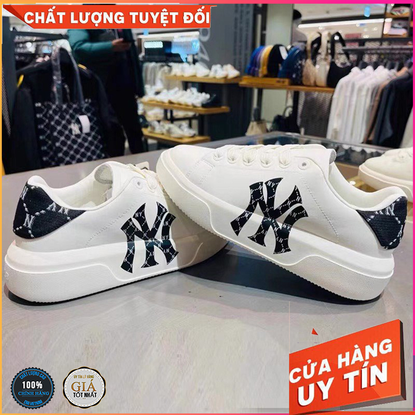 Giày sneaker MLB Chunky Liner New York NY Black Panda, MLB Chunky Liner màu đen vintage 2023 cực chất dành cho nam nữ, giày MLB độn đế 2023