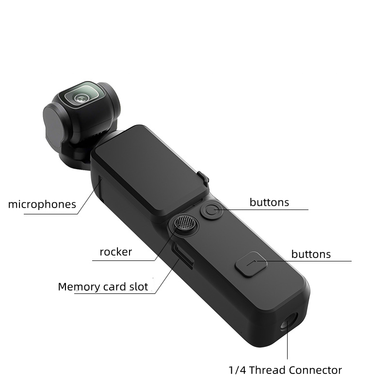 Suitable for DJI osmo pocket 3 silicone case screen protector cover accessory