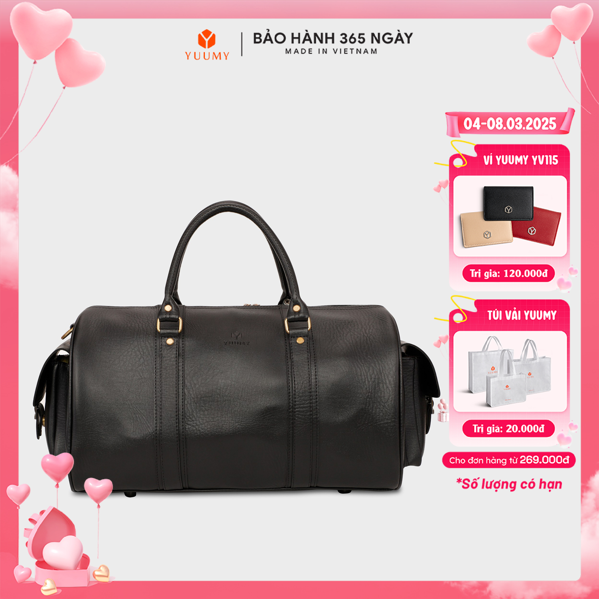 Túi du lịch Yuumy (Thời trang nữ tiện lợi cỡ lớn - Túi da Seasand YMTR04)