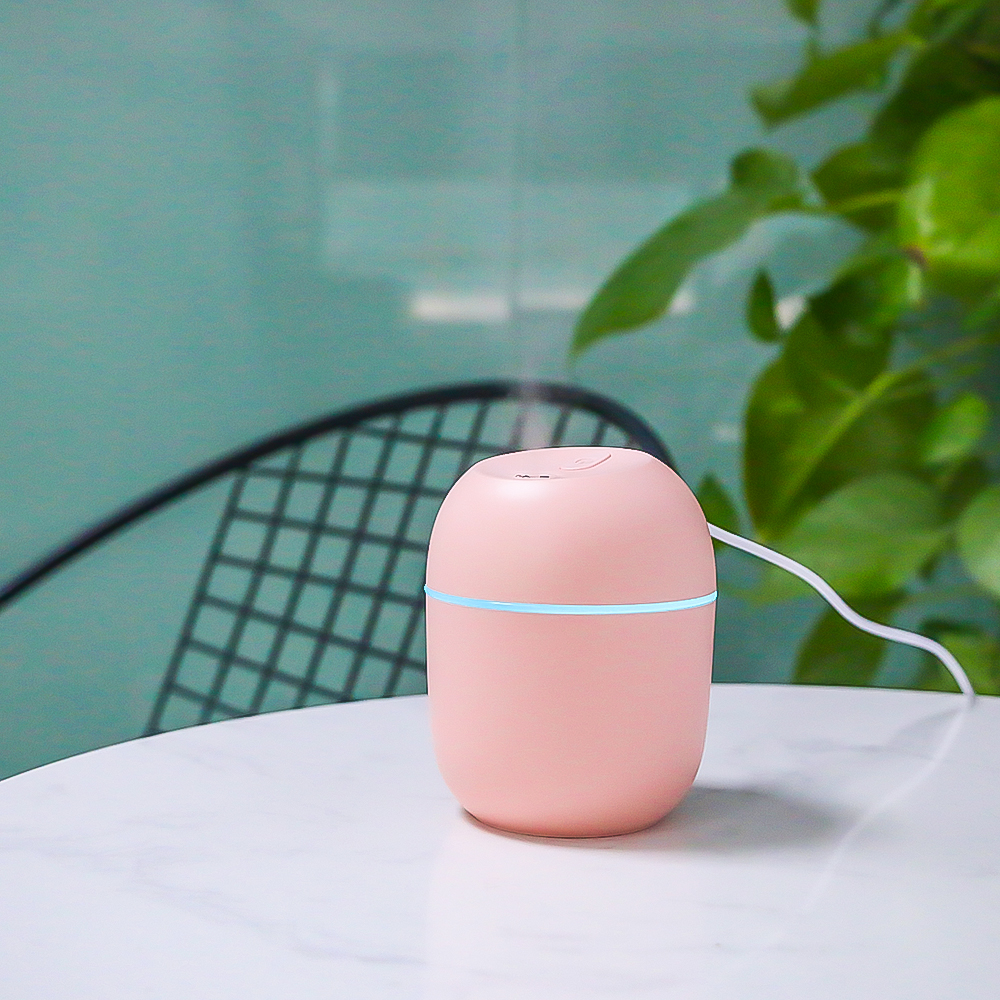 Máy Làm Ẩm Không Khí Siêu Âm Mini Cho Xe Hơi Máy Lọc 220Ml Kèm Đèn LED Đèn Ngủ Máy Khuếch Tán Tinh Dầu