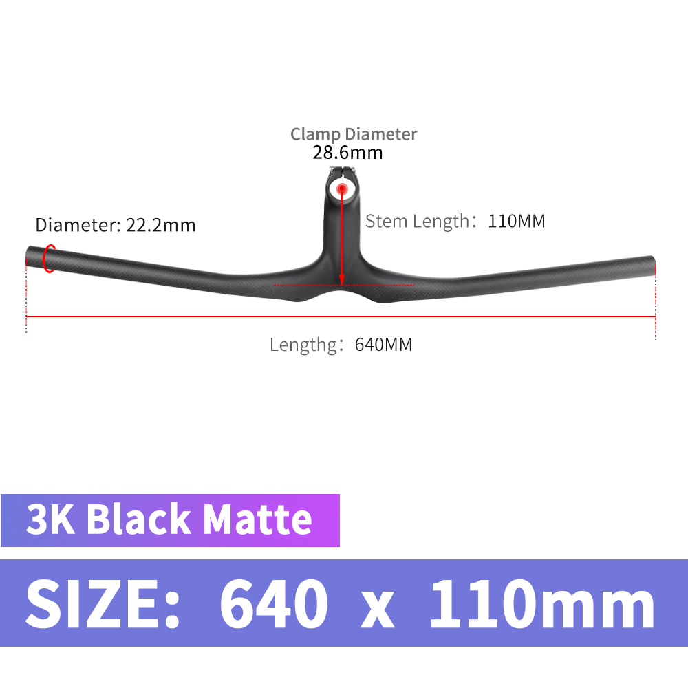 New Carbon Bike Handlebar Mountain Bikes Parts Bicycle Carbon