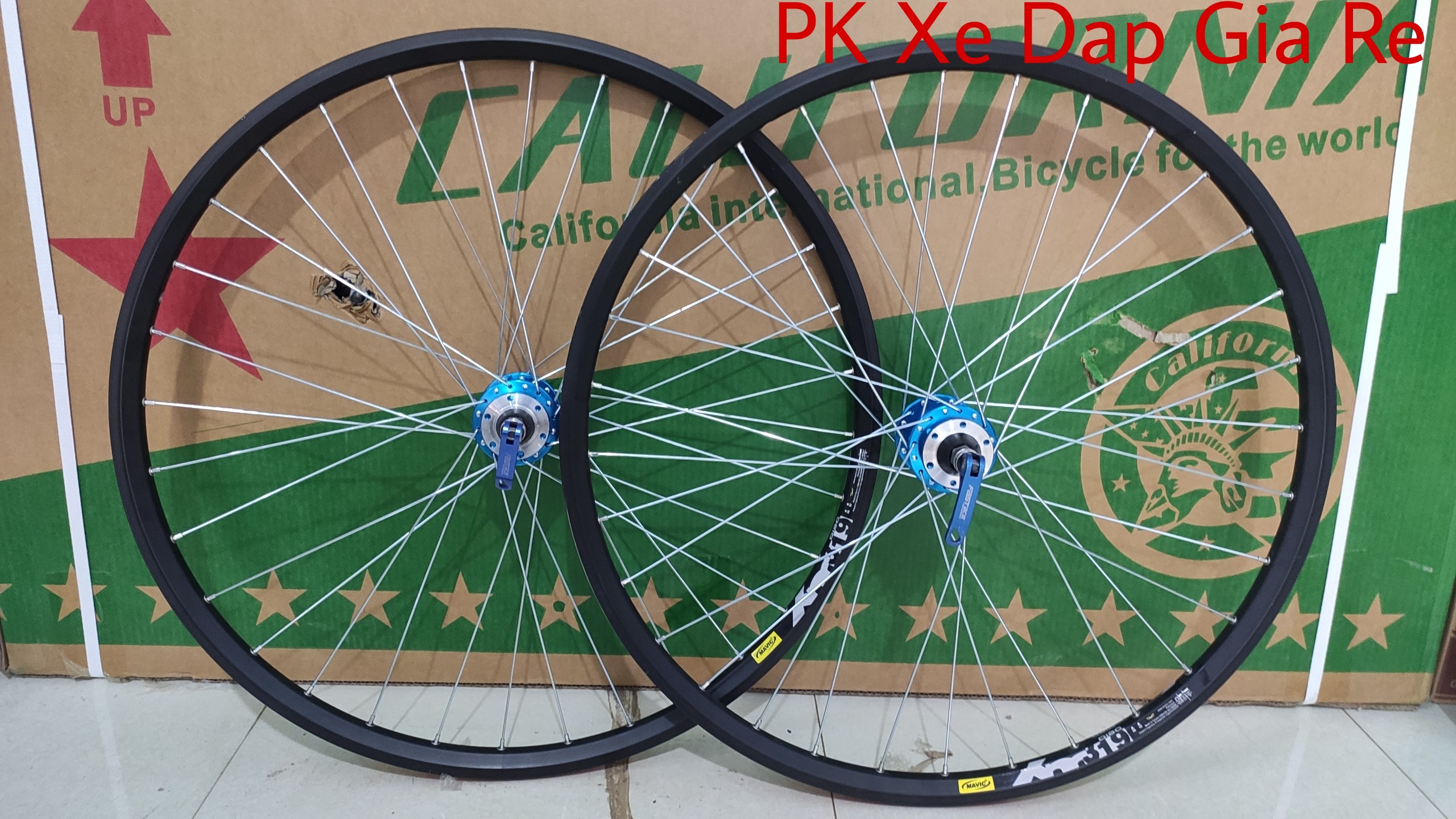 Vành xe đạp thể thao đan sẵn 26 - 27.5 - 29inch, 700c, moay ơ líp thả, phanh đĩa cao cấp