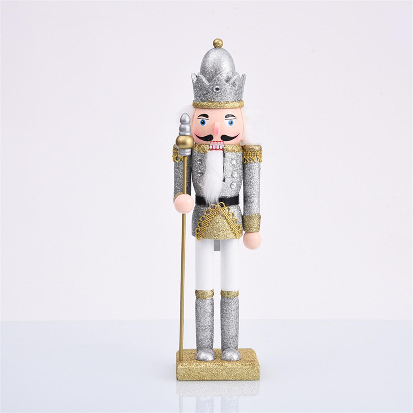 Blesiya Nutcracker Soldier Figure Decor, Christmas Nutcracker Figures, Xmas Nutcracker, Wooden Nutcracker for Kids Gifts Party Decor