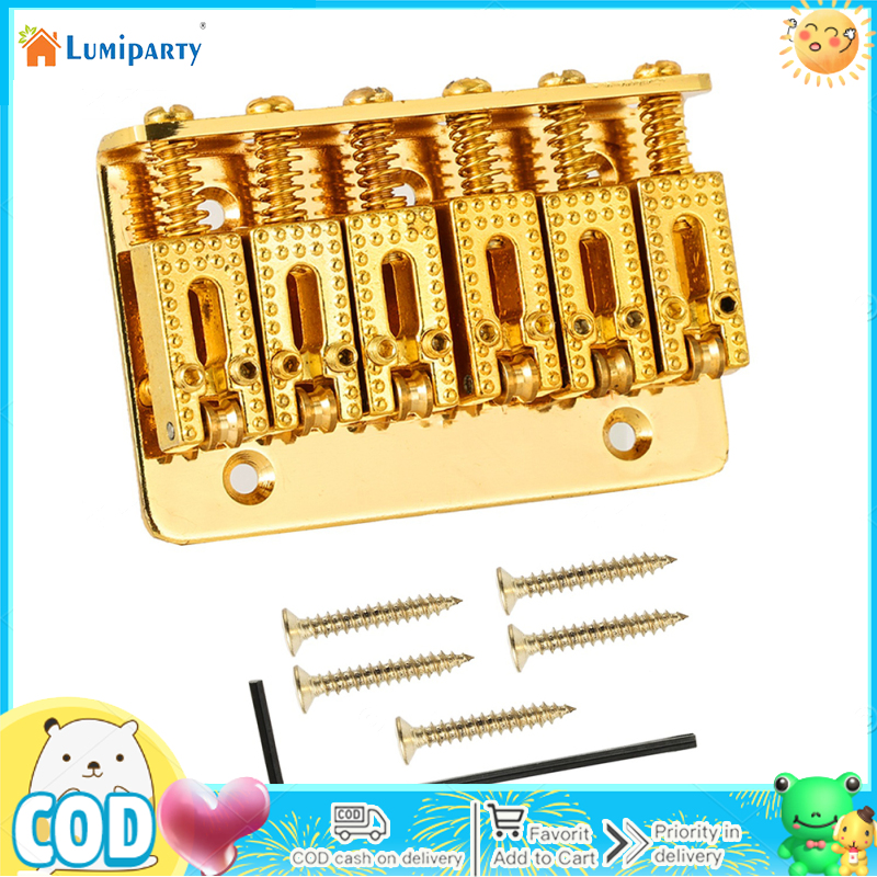 6-string 65mm Electric Guitar Hardtail Fixed Bridge Ball String Code Tail Pipe Top-load Bridge Compatible For Strat Tele