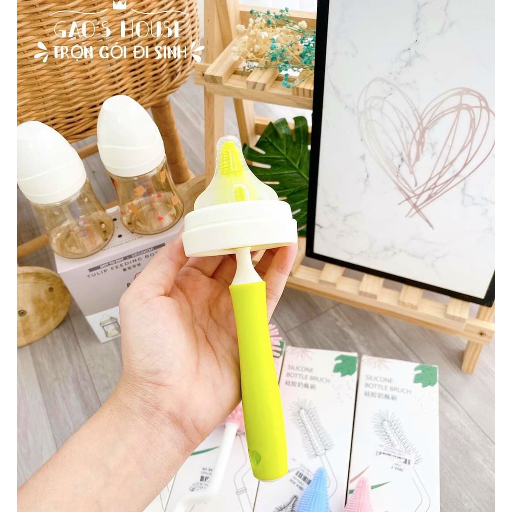 Bộ cọ bình sữa SILICON SIÊU BỀN MOONSHIP/ CỌ 3 CHI TIẾT
