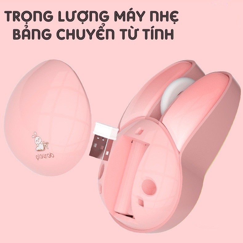 Chuột tai thỏ không dây Bluetooth dễ thương
