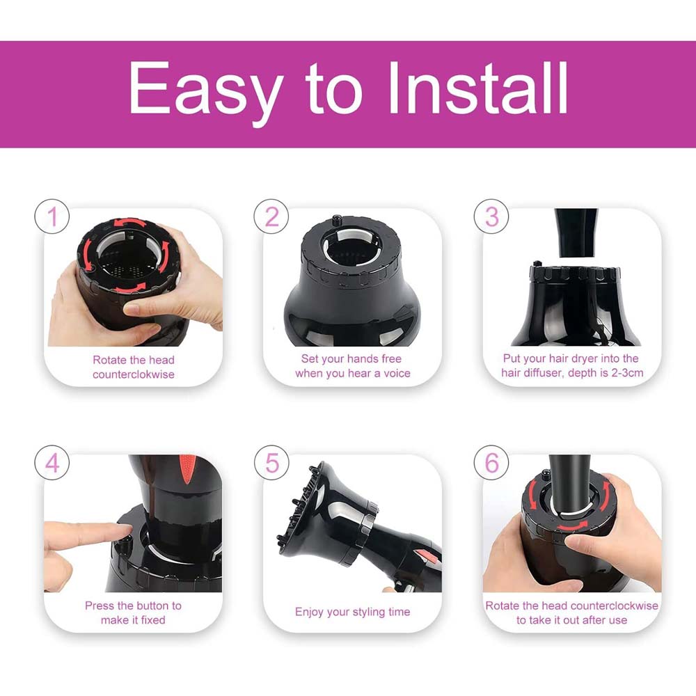 Professional Diffuser Hairdressing Blower Styling Curly Hair Dryer Diffuser Tool
