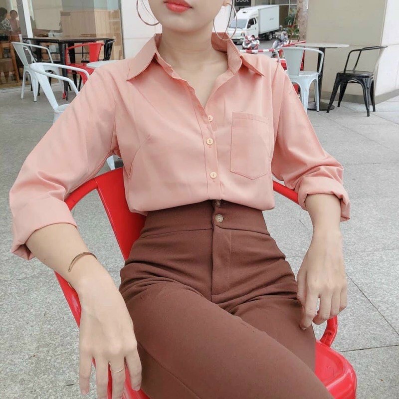 HOT QUẦN ỐNG LOE CẠP CAO 2 CÚC  CỰC CÁ TÍNH