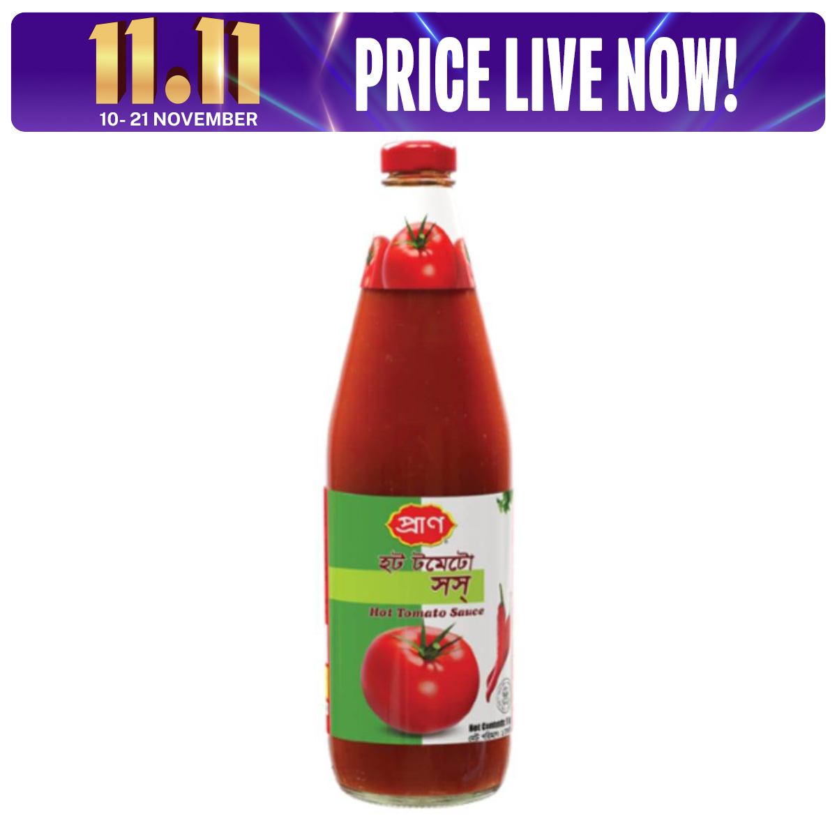 Pran Hot Tomato Sauce - 1kg