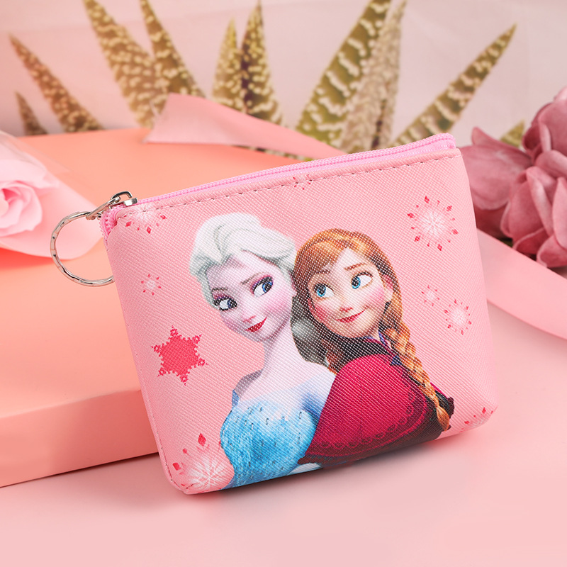 Anime Frozen Coin Purse Cartoon Elsa Anna Princess Cute Mini Figures Pu ...