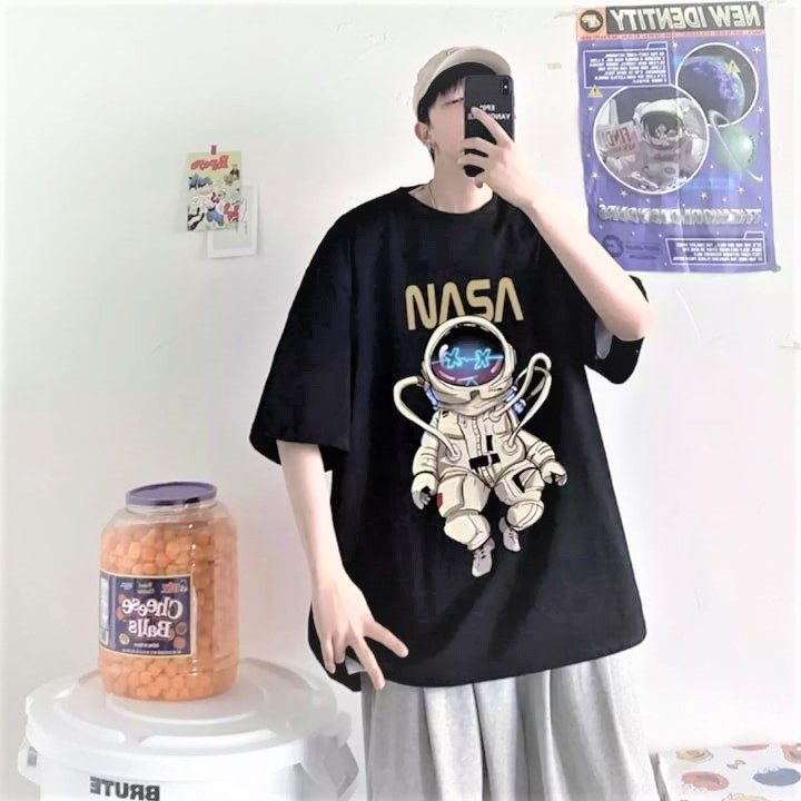 Áo thun unisex nam nữ form rộng tay lỡ phi hành gia nasa phong cách uizzang áo phông store thời trang hàn quốc đẹp chất vải dày dặn thoáng mát kiểu dáng năng động trẻ trung