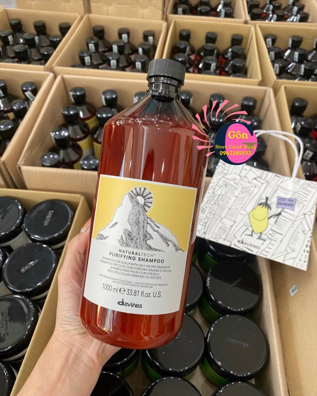 Dầu gội chống gàu DAVINES PURIFYING 1000ml chính hãng
