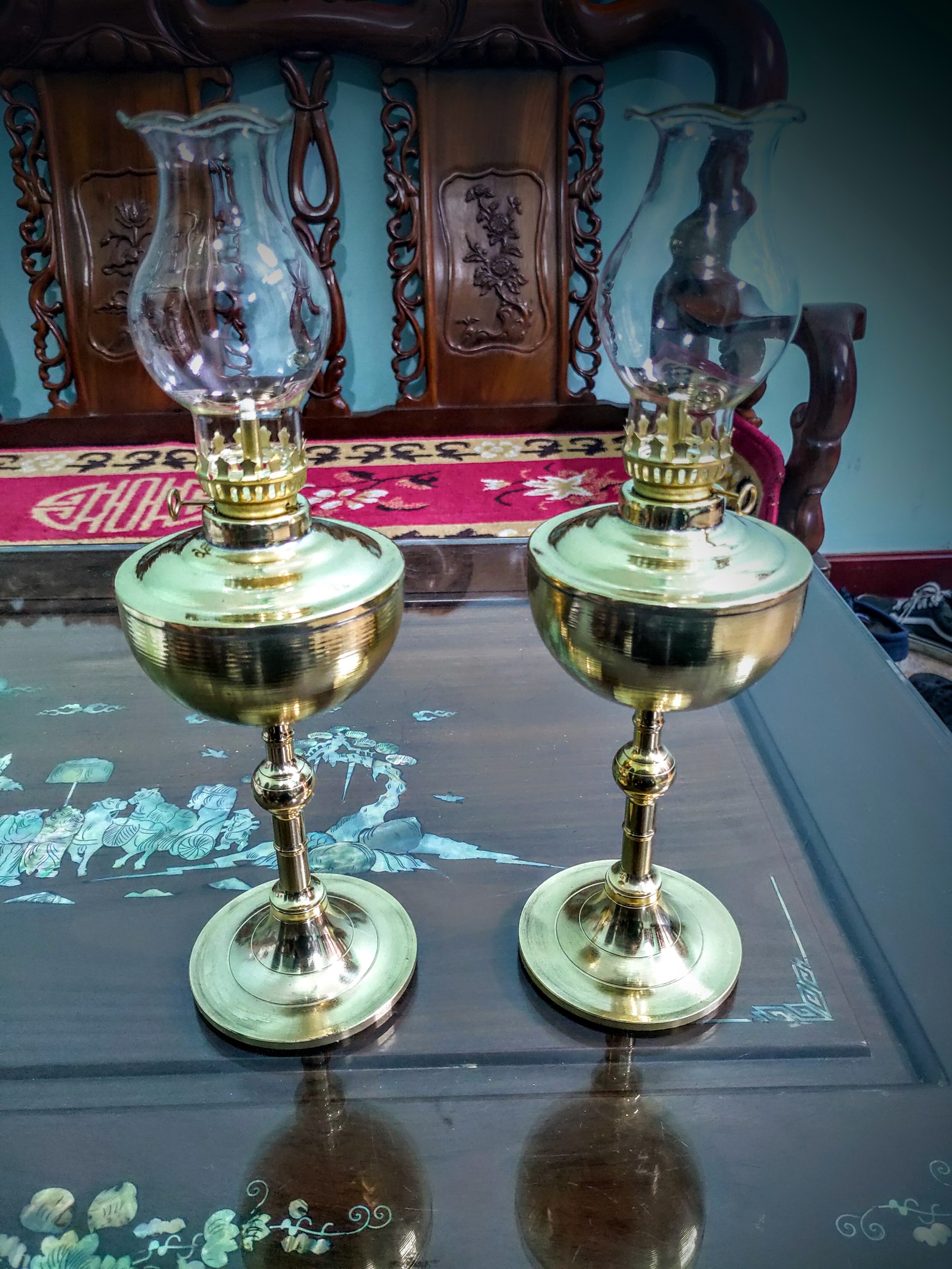 Đèn Dầu Thờ Bằng Đồng Vàng Nguyên Chất