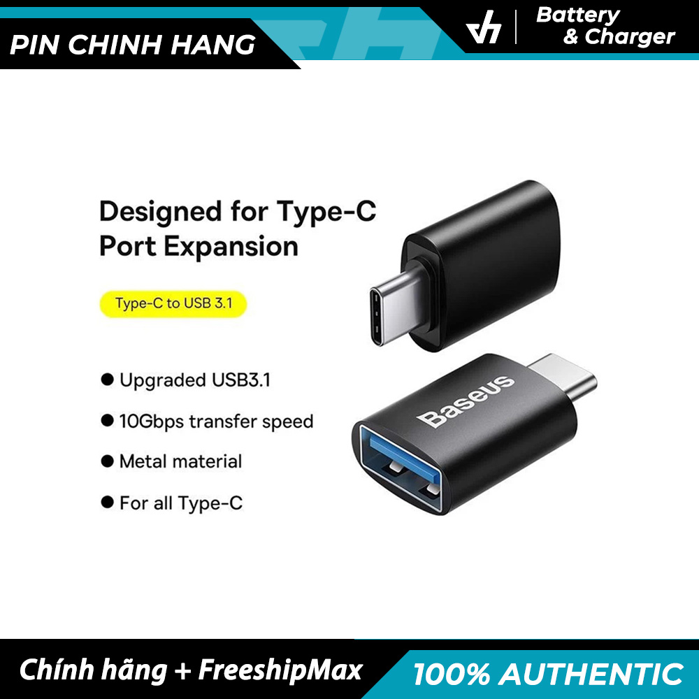 Đầu chuyển OTG cao cấp Baseus TypeC to USB-A LVL002