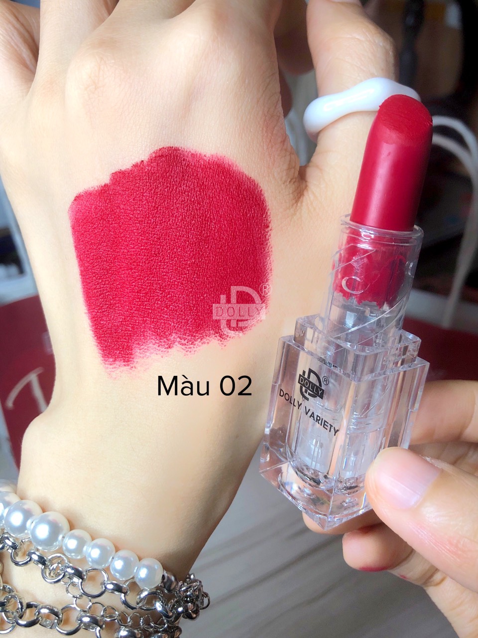Son thỏi lì siêu mịn môi DOLLY VARIETY [Màu Đỏ hồng khô]