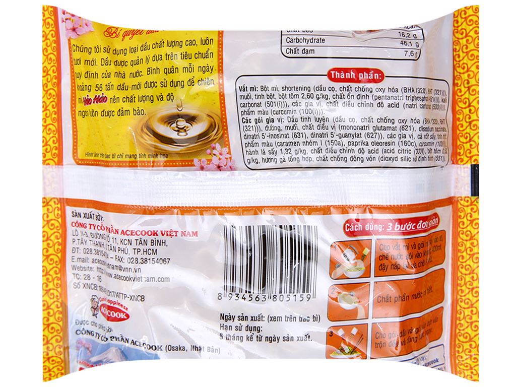 Mì Xào Hảo Hảo Tôm Hành Gói 75g