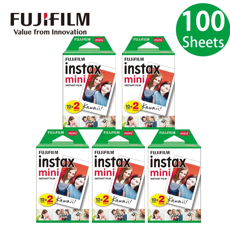 【COOL】 Fuji Film Instax Mini 11 9 8 White Edge Photo Paper 10/20/40/50/60/80/100 Sheets For Instant Cameras