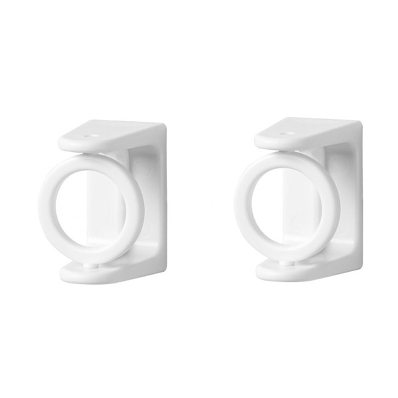 2 Pcs Punch-Free Adjustable Curtain Rod Holder Clamp Hooks Self ...