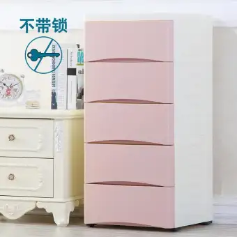 Thick Multilayer Drawer Type Plastic Storage Cabinet Baby Closet