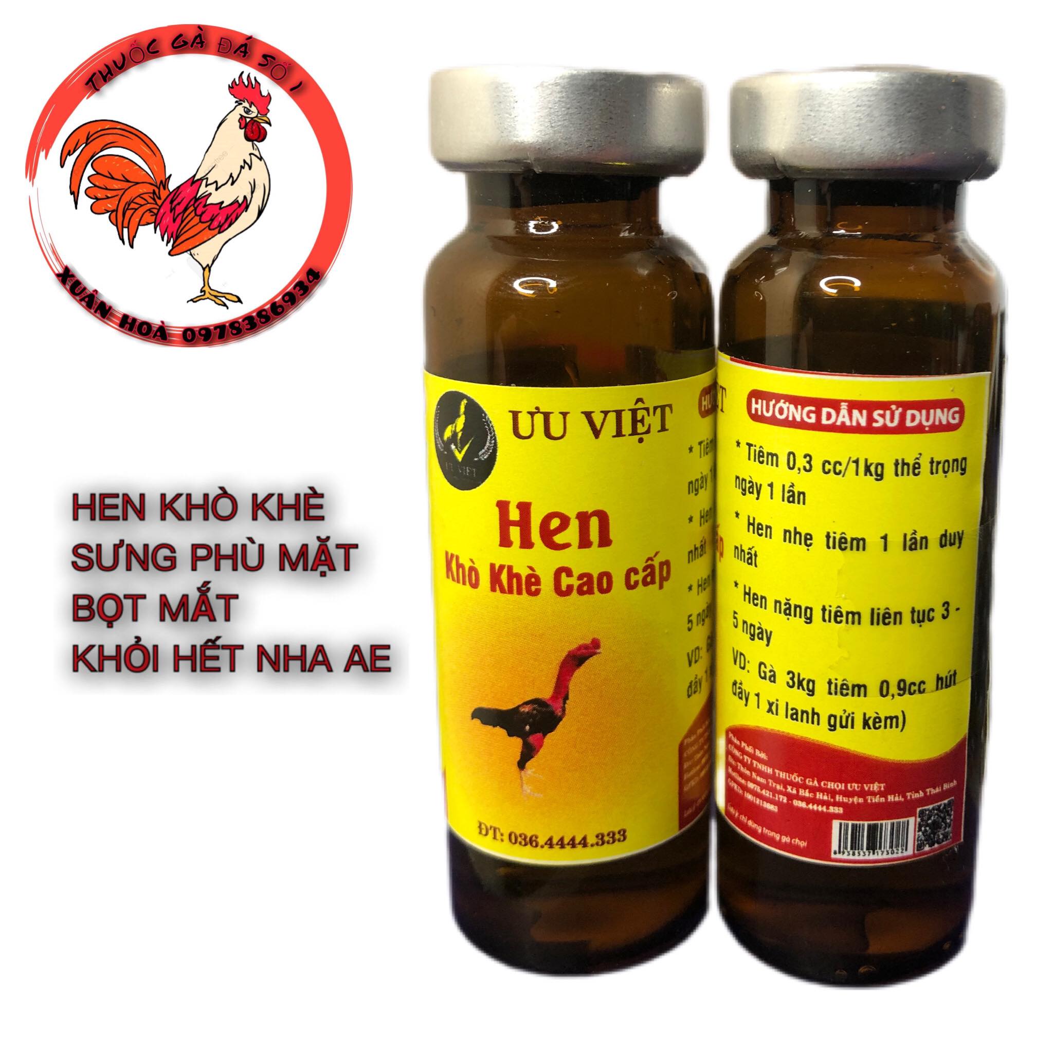 Trị Hen tiêm Gà ƯU Việt