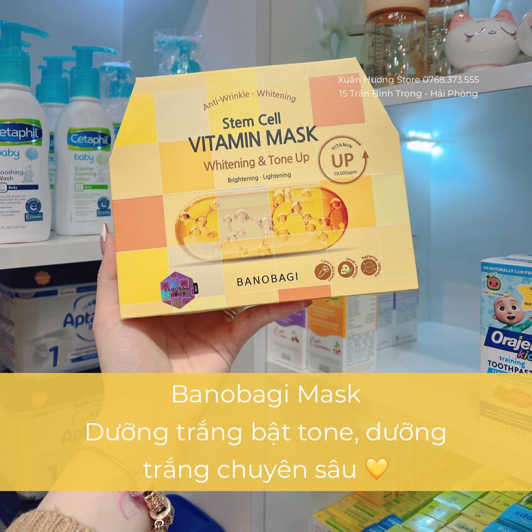[Mẫu Mới 2022] Mặt nạ Banobagi Stem Cell Vitamin Mask (1 miếng caro)