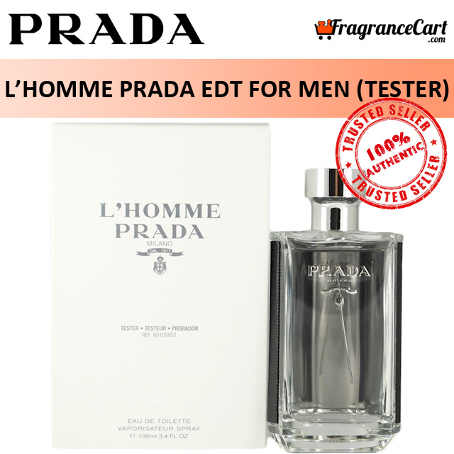 Prada L'Homme Prada EDT for Men (100ml Tester) Eau de Toilette LHomme  Milano [Brand New 100% Authentic Perfume/Fragrance] 